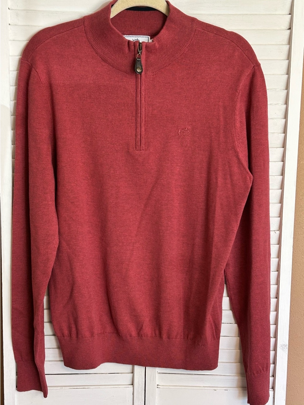 Southern Tide Pacific Quarter Zip Pullover Sweater Black Cherry size Small
